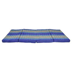 Udklappelig blå-hvid gulvmadras med kapok 190x80cm