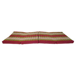 Rød-grøn kapokmadras 190x80 cm - Foldbar thaimodel