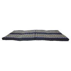 Sort-blå foldbar gulvmadras 190x80 cm med elefanter