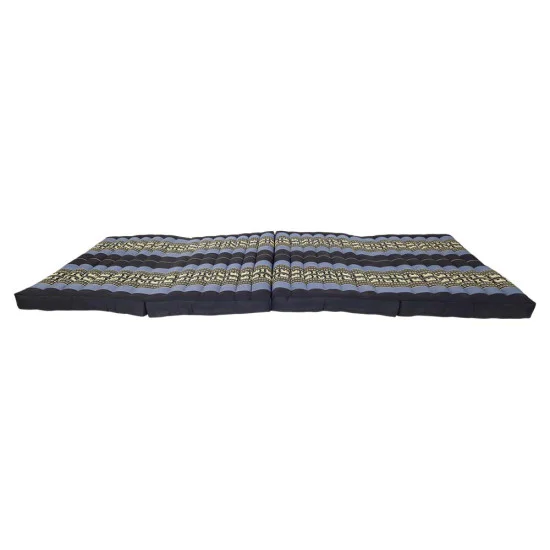 Sort-blå foldbar gulvmadras 190x80 cm med elefantmønster