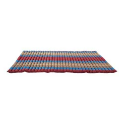 Roll-up gulvmadras 180x75 cm - rød-blå