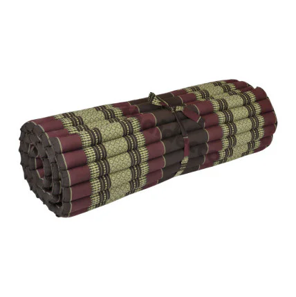 Rullebar kapokmadras 200x100x5 brun-rød kapok