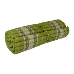 Kapokmadras rullebar 200x100x5 cm - grøn-hvid