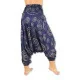 Luftige og cool haremsbukser med spiralmønster i mørkeblå