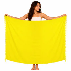 Sarong - Solid lysegul farve