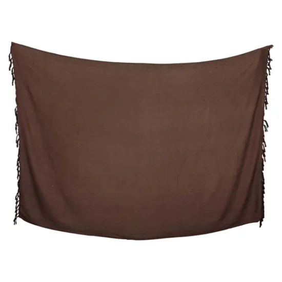 Brun sarong til sol, svømning og som cool strandtøj i størrelse 180x115cm