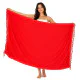 Rød sarong til sol, badning og som let strandplagg i størrelsen 180x115 cm