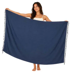 Marineblå ensfarvet sarong