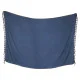Marineblå ensfarvet sarong i rayon