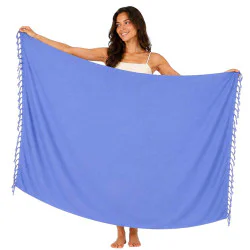 Blålilla ensfarvet sarong