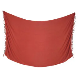Sarong - Solid rustrød farve