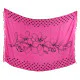 Lyserød sarong med hibiscusblomster