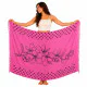 Lyserød sarong med hibiscusblomster