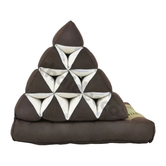 Trekantspude - En liggedel - Brun & Beige