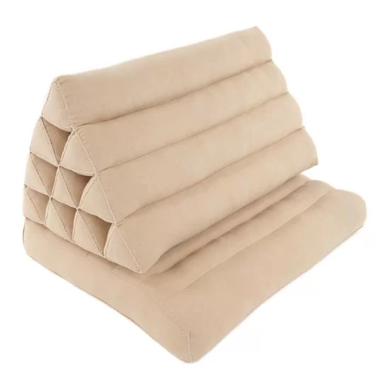 Trekantspude en pude - Ensfarvet beige