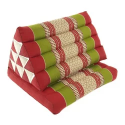 Trekantspude - En liggedel - Rød/Grøn