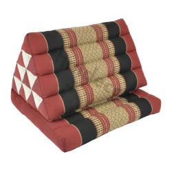 Trekantspude - En liggedel - Rød & Sort