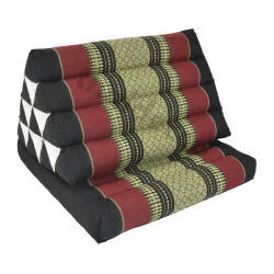 Trekantspude - En liggedel - Sort & Rød