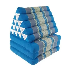 XL thaipude med ekstra høj ryg – Blå & grå