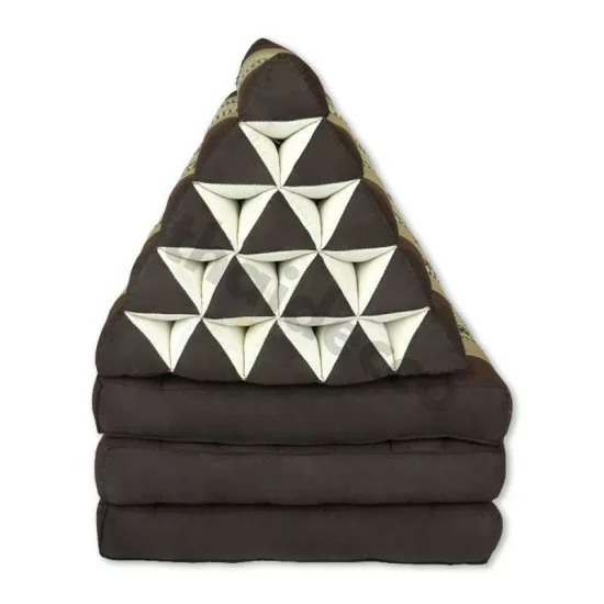 Tredelt trekantspude XL i brun og beige