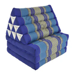 Sammenklappelig kapokpude fra Thailand – Blå & Hvid