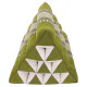 Thai pyramidepude uden fod i farverne grøn og hvid